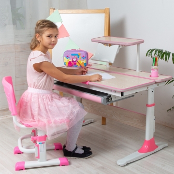 Детский письменный стол для школьника Lott A100 розовая