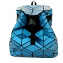 Геометрический неоновый рюкзак Синий Карбон