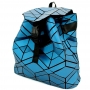 Геометрический неоновый рюкзак Синий Карбон