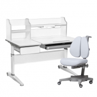 Комплект парта и кресло серый Abelia и Brassica Cubby