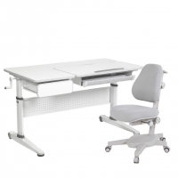 Комплект парта и кресло серый Aster и Solidago Cubby