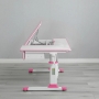 Комплект парта розовая Brunia Cubby и кресло серое Solerte Fundesk