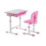 Комплект парта и стул розовый Piccolino III Fundesk