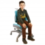 Детское кресло голубое Holto-3D