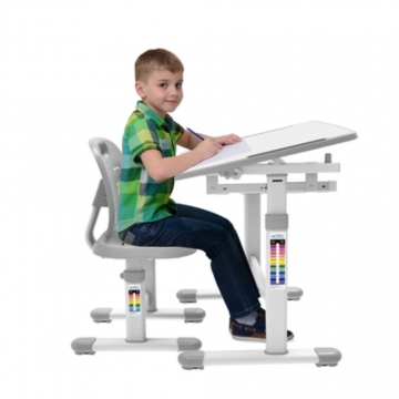 Комплект детской мебели стол и стул Set-1 Holto серый