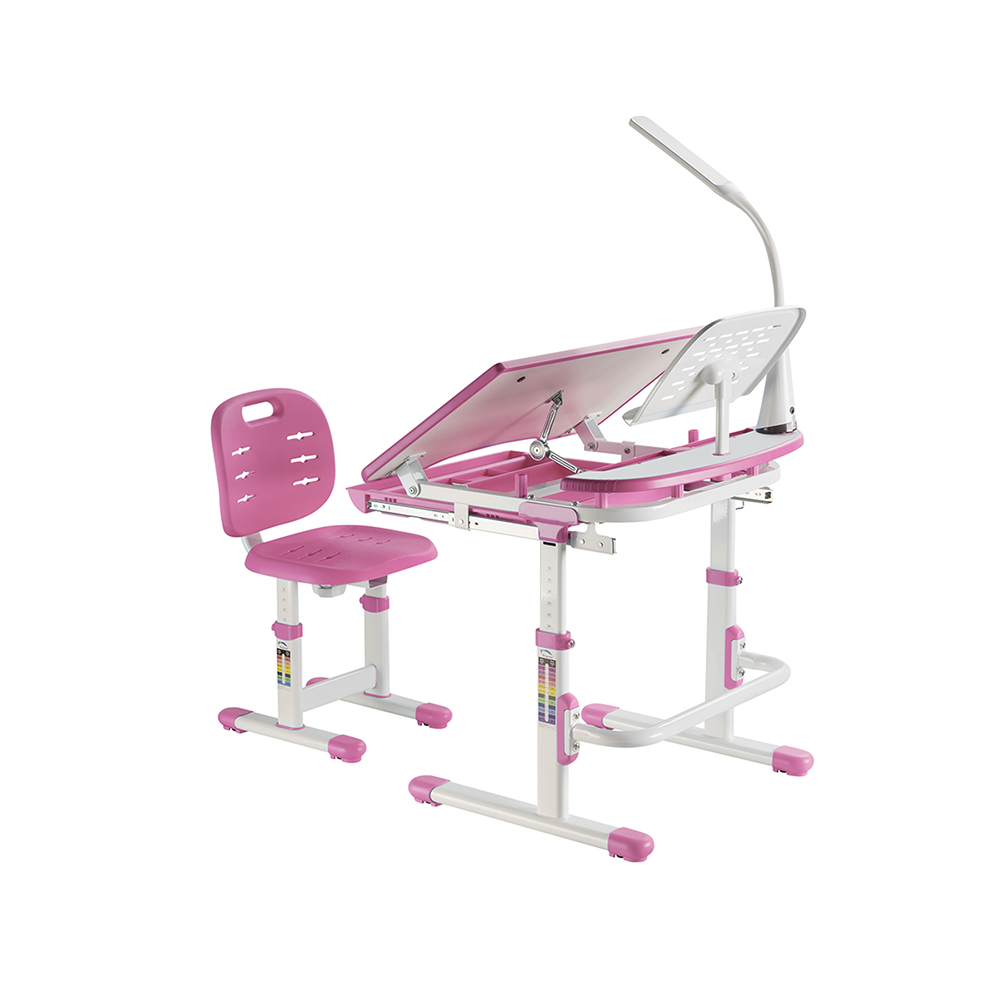 Комплект парта и стул розовый Set-12 Holto