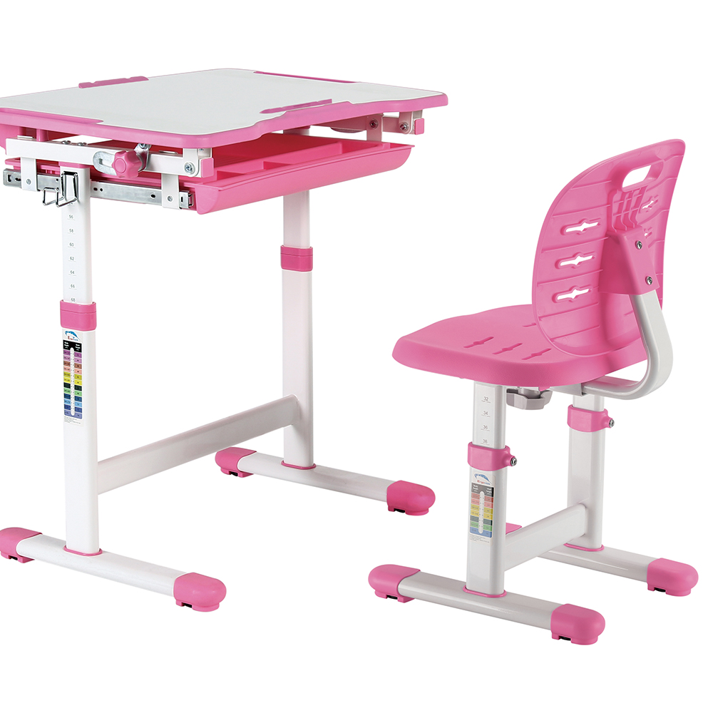 Комплект парта и стул розовый Set-2 Holto