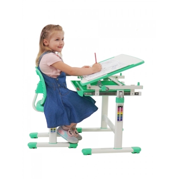 Детский письменный стол для школьника Set-2 Holto зеленый