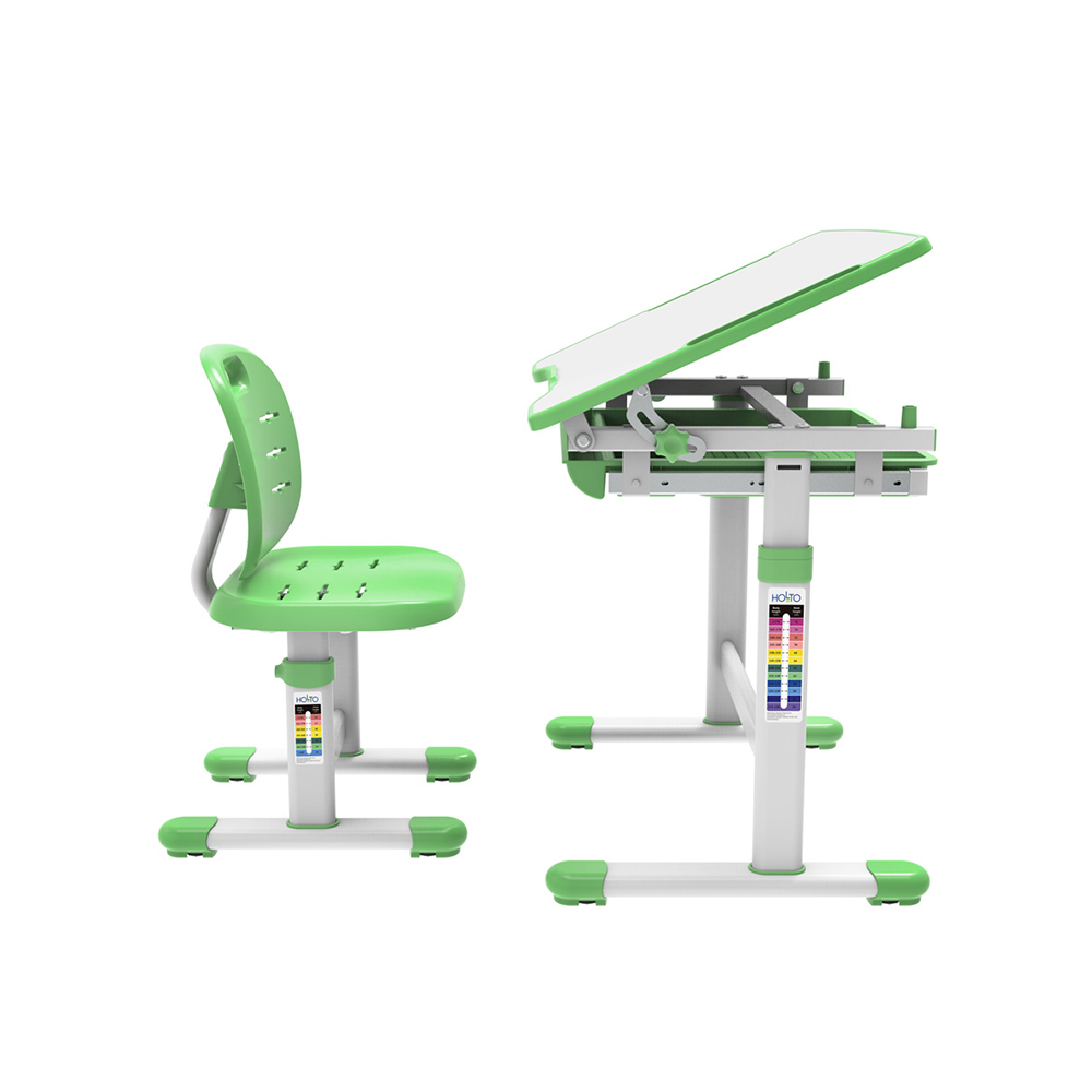 Комплект парта и стул зеленый Set-2 Holto