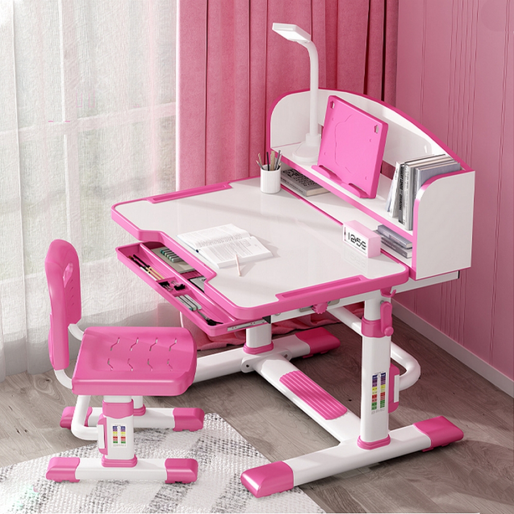 Комплект парта и стул с секретером LOTT MS80L-S розовый