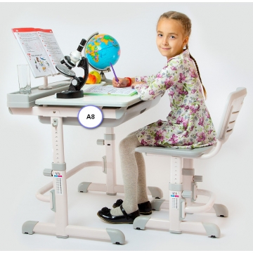 Комплект детской мебели стол и стул Кидди А8 серая