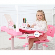 Детский письменный стол для школьника Кидди А8 розовая