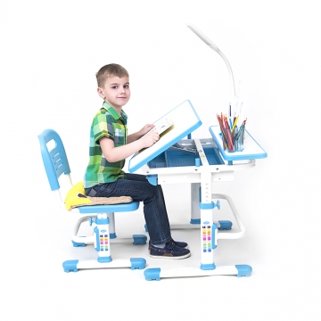 Компьютерный стол для ребенка Rifforma Comfort-07 голубой
