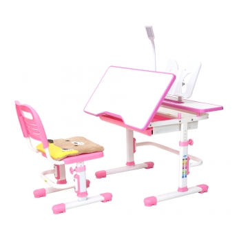 Детский письменный стол для школьника Rifforma Comfort-07 розовый