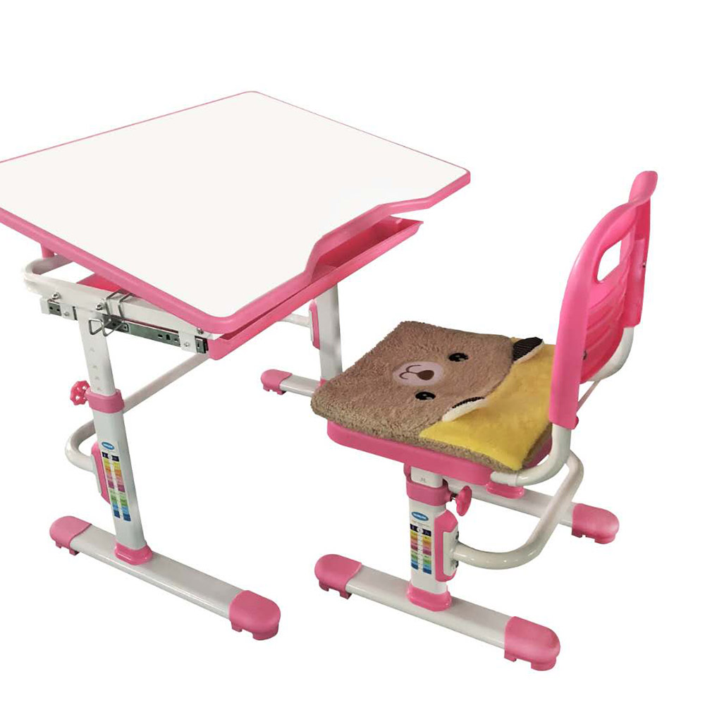 Комплект парта и стул с чехлом розовый Rifforma Set-10