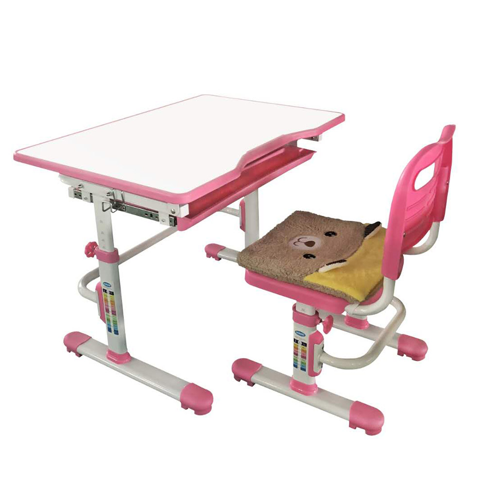 Комплект парта и стул с чехлом розовый Rifforma Set-10