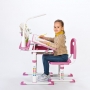 Комплект парта и стул клен и розовый Rifforma Set-17